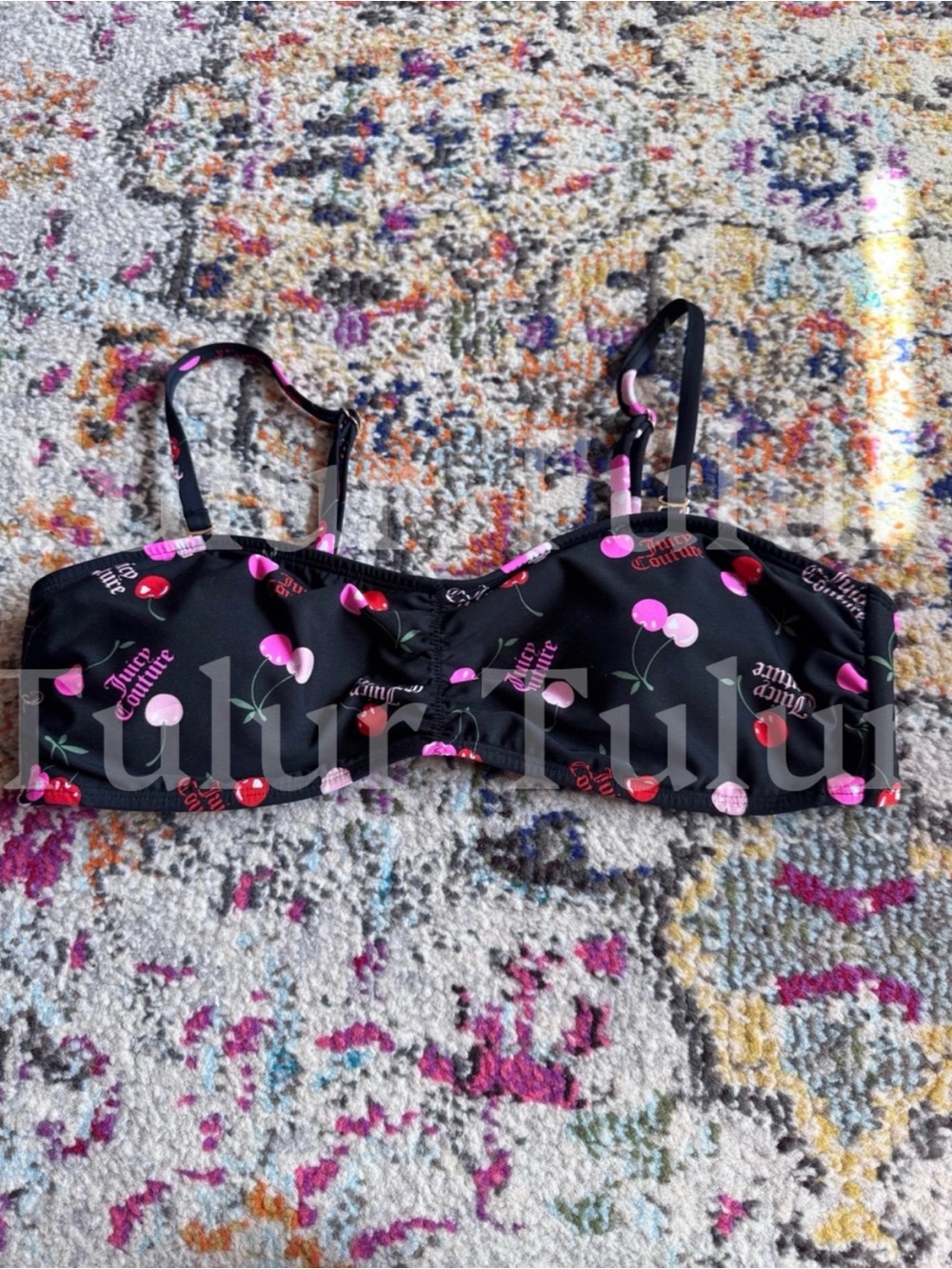 Juicy Couture Cherries Bikini Top L